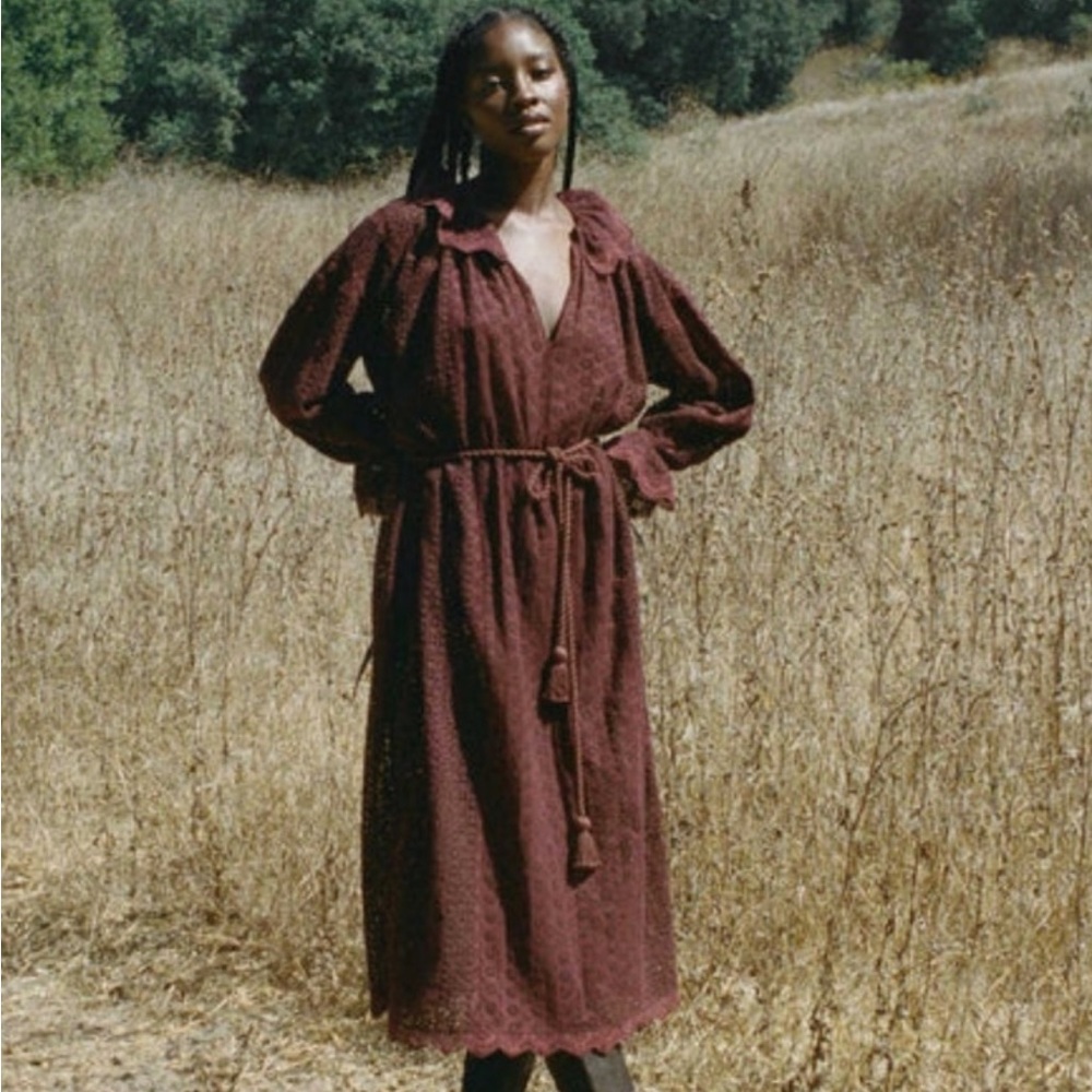 Down Persephone Dress - antique walnut NWT